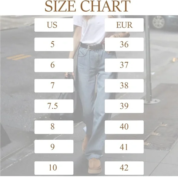 Women's Platform Mini Boots Short Ankle Boot Fur Fleece Anti-Slip Boot, Brown - Picture 6 of 12